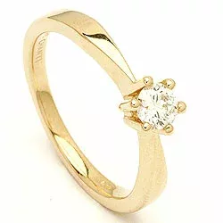Diamant Gold Ring in 14 Karat Gold 0,30 ct