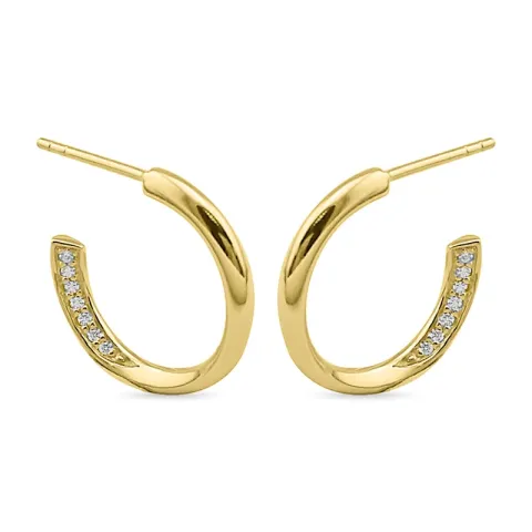 18 mm Halbkreolen in vergoldetem Sterlingsilber