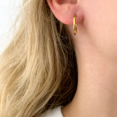 18 mm Halbkreolen in vergoldetem Sterlingsilber