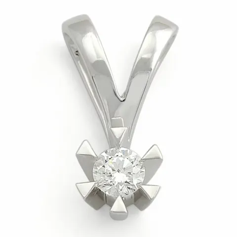 Kampagne - Diamant Anhänger in 14 karat Weißgold 0,10 ct