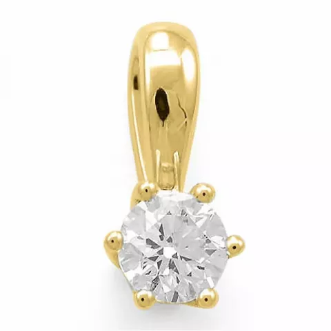 Diamant Solitäranhänger in 14 karat Gold 0,30 ct