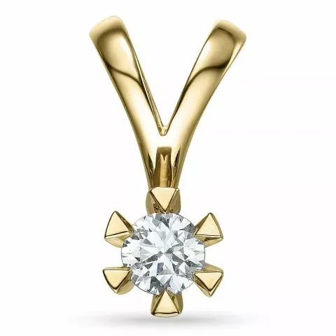 0,30 ct Diamant Solitäranhänger in 14 karat Gold 0,30 ct