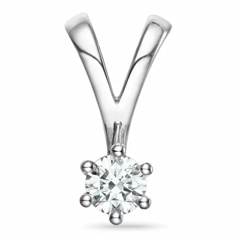 0,40 ct lab grown Diamant Solitäranhänger in 14 karat Weißgold 0,40 ct
