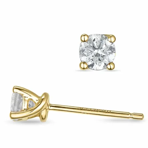 2 x 0,20 ct Solitärohrstecker in 14 Karat Gold mit Diamant 