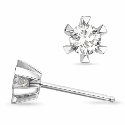 2 x 0,30 ct Kampagne - Diamant Ohrstecker in 14 Karat Weißgold mit Diamant 