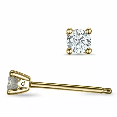 2 x 0,10 ct Solitärohrstecker in 14 Karat Gold mit Diamant