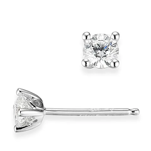 2 x 0,30 ct lab grown Diamant Solitärohrstecker in 14 Karat Weißgold mit lab grown Diamant