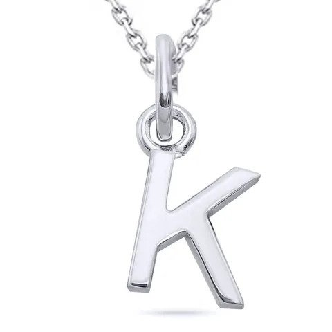 buchstab k Halskette aus Silber und Anhänger aus Silber - My Letter