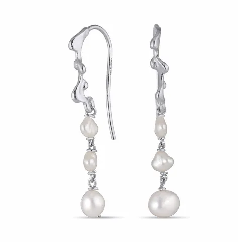 Perle ketten ohrringe in Silber - Lumé Etched