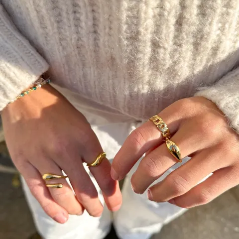 Ring aus vergoldetem Sterlingsilber - Lumé Essence