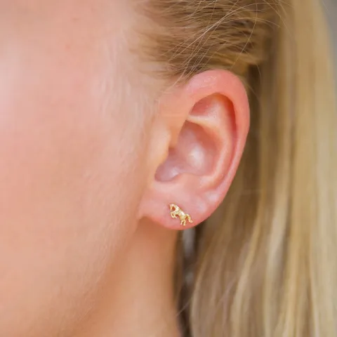Pferde Ohrstecker in vergoldetem Sterlingsilber