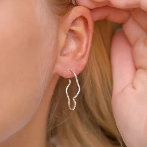 Halbkreolen in Silber