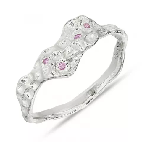 pink Zirkon Ring aus Silber