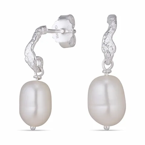 Perle Ohrringe in Silber - Lumé Etched