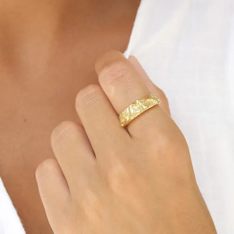 Ring aus vergoldetem Sterlingsilber - Lumé Etched