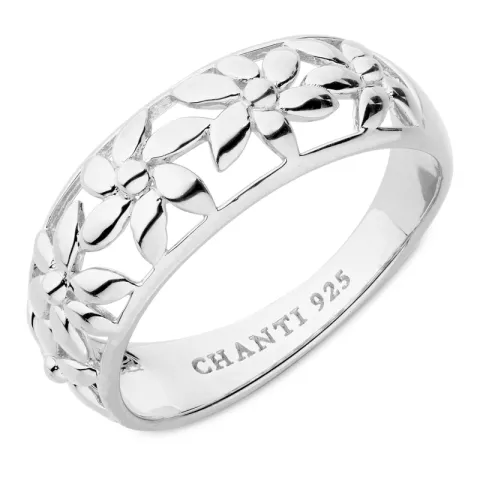 Blumen Ring aus Silber