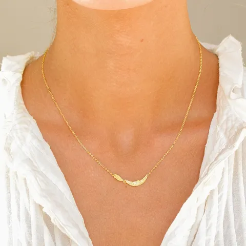 Halskette aus vergoldetem Sterlingsilber - Lumé Etched