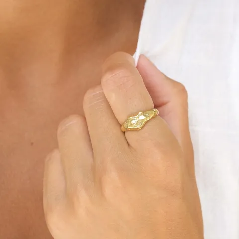 Ring aus vergoldetem Sterlingsilber - Lumé Etched