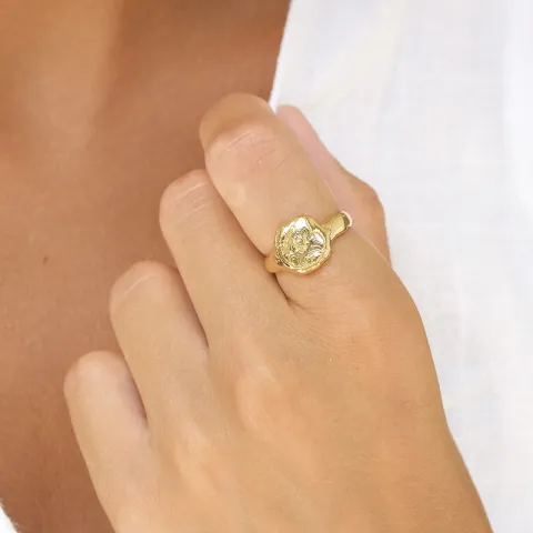 Ring aus vergoldetem Sterlingsilber - Lumé Etched