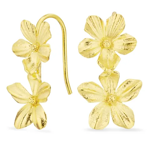 Blumen Ohrringe in vergoldetem Sterlingsilber
