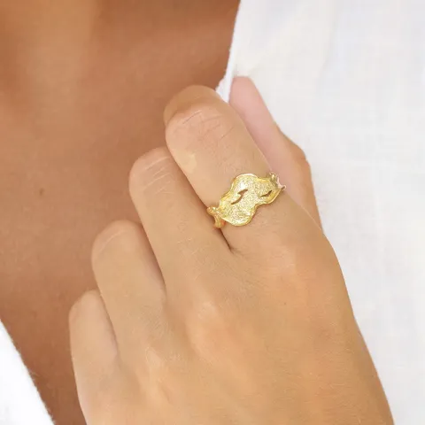 Ring aus vergoldetem Sterlingsilber - Lumé Etched