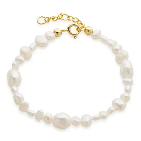 Perle Armband aus vergoldetem Sterlingsilber