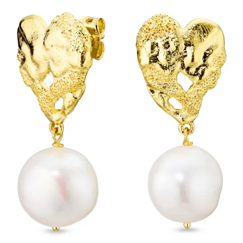 Perle Ohrringe in vergoldetes Messing - Eliné