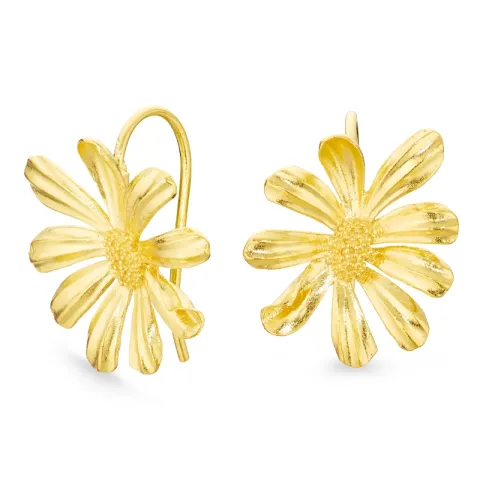 Blumen Ohrringe in vergoldetes Messing - Eliné