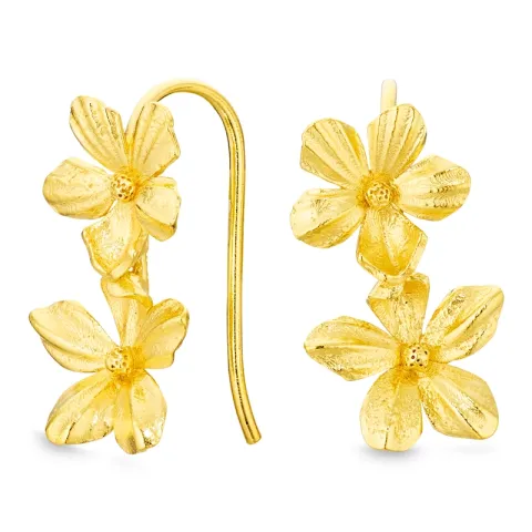 Blumen Ohrringe in vergoldetes Messing - Eliné