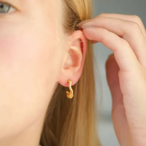 Halbkreolen in vergoldetes Messing - Eliné