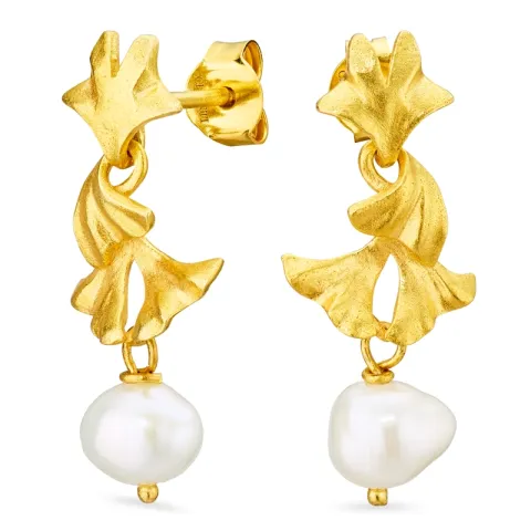 Perle Ohrringe in vergoldetes Messing - Eliné