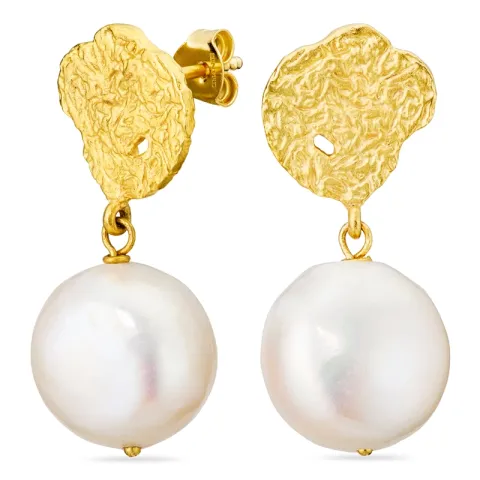 Perle Ohrringe in vergoldetes Messing - Eliné