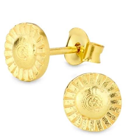 runden Ohrringe in vergoldetes Messing - Eliné