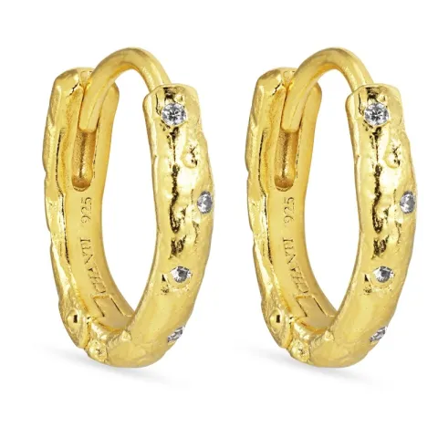 Zirkon Kreole in vergoldetes Messing - Eliné