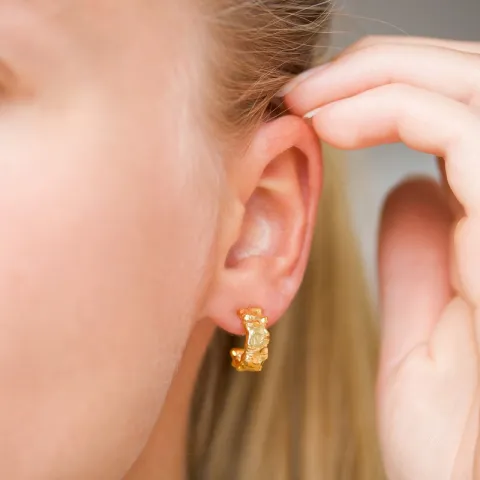 Halbkreolen in vergoldetes Messing - Eliné