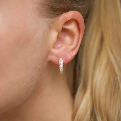 Zirkon Kreole in vergoldetes Messing - Eliné