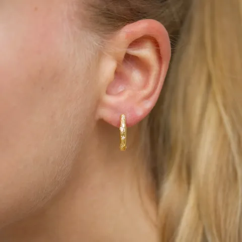 Zirkon Kreole in vergoldetes Messing - Eliné