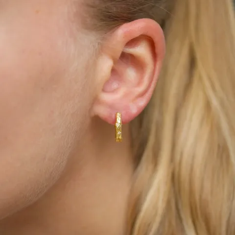 Zirkon Kreole in vergoldetes Messing - Eliné