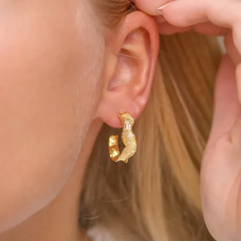 Halbkreolen in vergoldetes Messing - Eliné