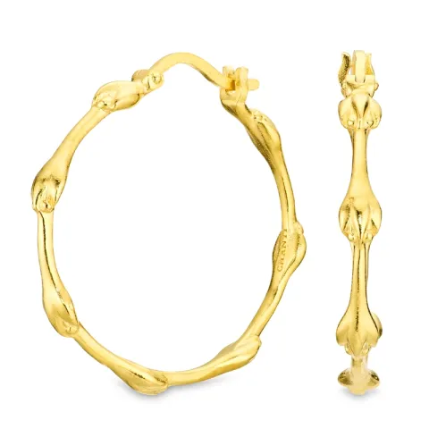 33 mm Kreole in vergoldetes Messing - Eliné