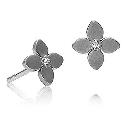 Izabel Camille Primrose Ohrringe in schwarzes rhodiniertes Silber weißem Zirkon