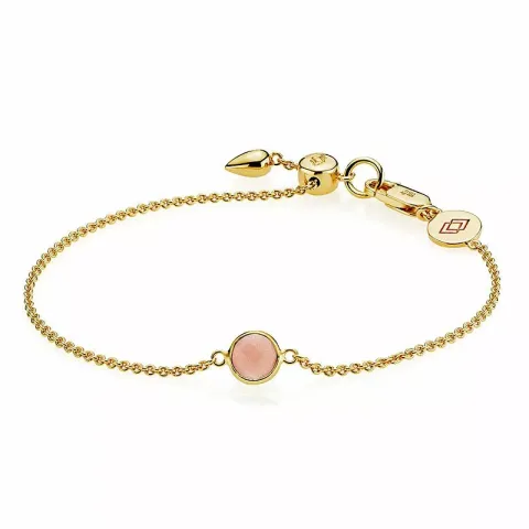 Izabel Camille Prima Donna Mondstein Armband in vergoldetem Sterlingsilber pfirsichfarbenem Mondstein