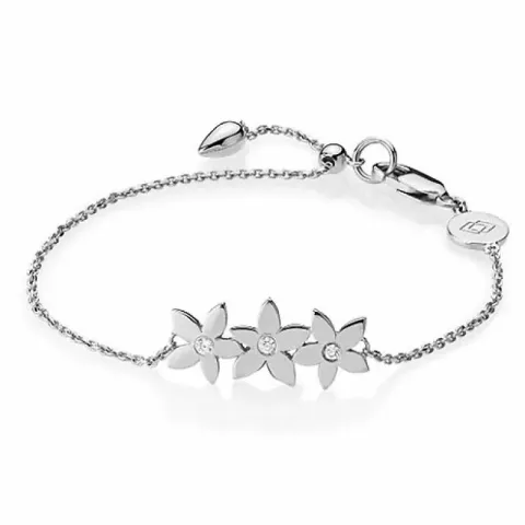 Izabel Camille Blume Armband in rhodiniertem Silber weißem Zirkon