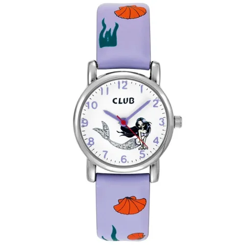 violettem Club time Kinderuhr