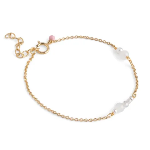 Enamel Sofia Perle Armband in vergoldetem Sterlingsilber