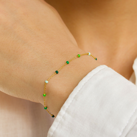 Enamel Lola Spring Armband in vergoldetem Sterlingsilber