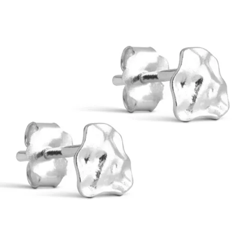 6 mm Enamel Ohrstecker in Silber