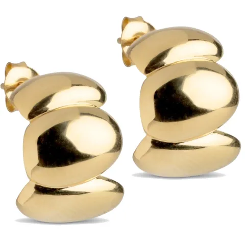 Enamel Melia Chunky Halbkreolen in vergoldetem Sterlingsilber