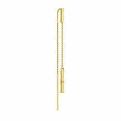 Lange Julie Sandlau Bamboo bambus geformt Ohrring in vergoldetem Sterlingsilber