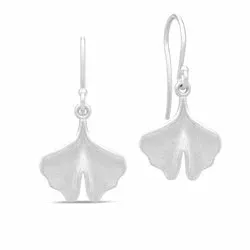 Julie Sandlau Ginkgo Blatt Ohrringe in Satinrhodiniertes Sterlingsilber
